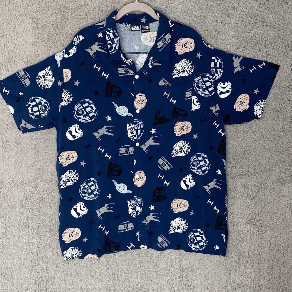 Star‎ Wars Men's sz XXL Blue All Over print